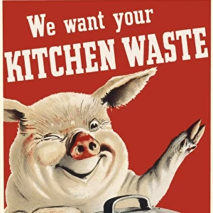 Wartime pig food poster