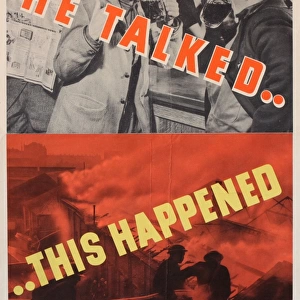 Wartime poster warning against careless talk