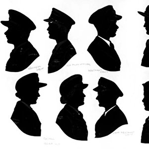 Ten wartime silhouettes