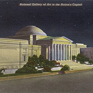 Washington DC, USA - National Gallery of Art at night
