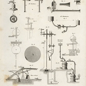 Water works, machines for raising water, 19th century