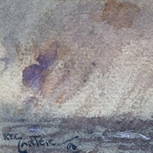 Watercolour by Reg Carter, The Squall