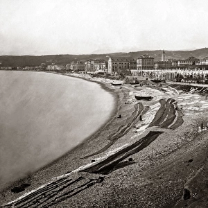 The waterfront at Nice, France, circa 1890