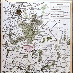 Waterloo 4 Bras Map 1815