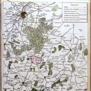 Waterloo 4 Bras Map 1815