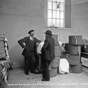 Webs of Donegal Homespun in the Flannel Market, Ardara