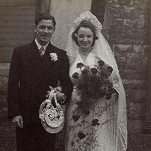 Wedding couple, 1940s