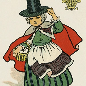 Welsh girl in national costume