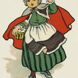 Welsh girl in national costume