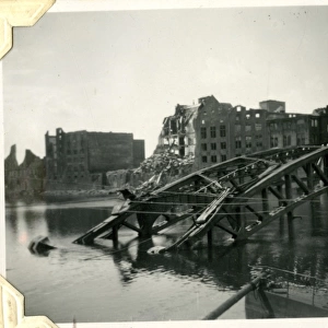 Weser River at Bremen, Germany, WW2