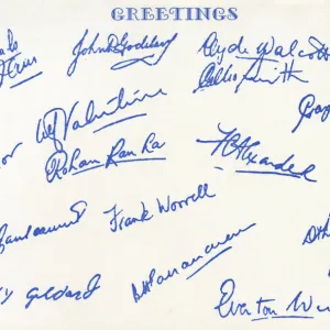 West Indies Cricket Team - 1957 Tour - Signatures