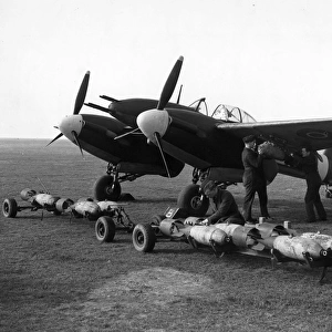 Westland Whirlwind is bombed up during a practice session
