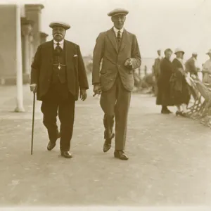 Westonville, Margate - Two smart gents walk on the Promenade