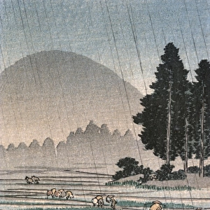 Wet Rainy Rain Raining Rains Utagawa Hiroshige
