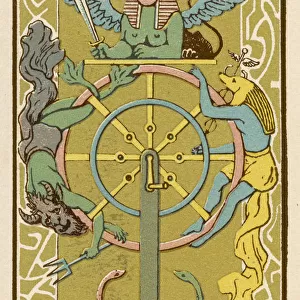 Wheel of Fortune on a tarot card
