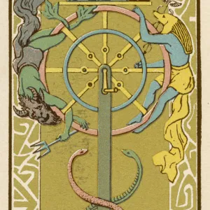 Wheel of Fortune on a tarot card