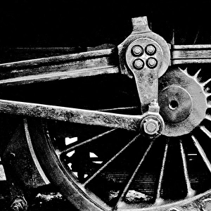 Wheel of a steam train