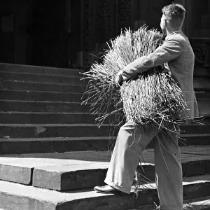 The Whit Sunday custom of strawing the floor of the Nave of the church with rushes