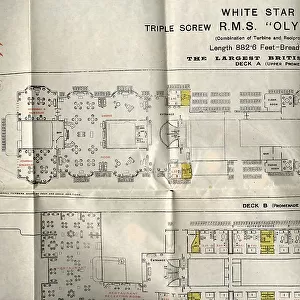 White Star Line - RMS Olympic plan of accommodation