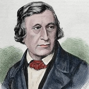 Wilhelm Grimm (1786-1859). German author. Portrait. Engravin