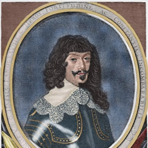 William V of Hesse-Kassel (1602-1693). Engraving. Colored
