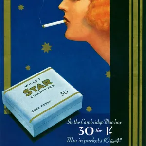 Wills Star Cigarettes advertisement