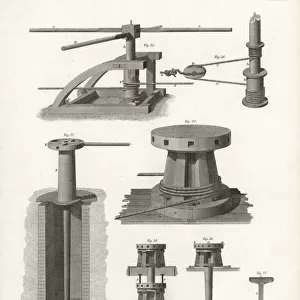 Winches, pulleys and other machinery, early 19th century