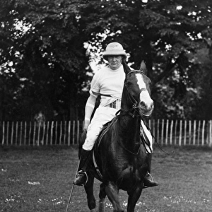 Winston Churchill playing polo