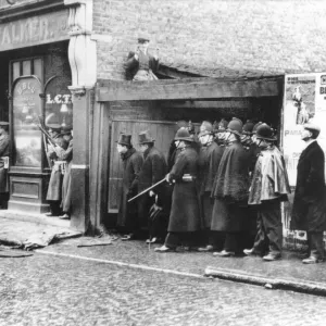 Winston Churchill at Sidney Street Siege, East London