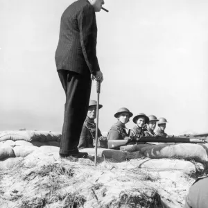 Winston Churchill Visiting Coastal Defences near Dover