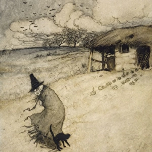 Witch and Cat (Rackham)