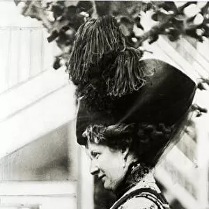 Woman in Ascot fashions, 1910
