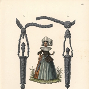 Woman from Augsburg in mid 18th century fashion