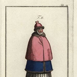 Woman of Bohemia in the fashion of the 16th century
