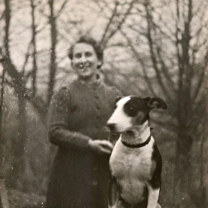 Woman with Bull Terrier