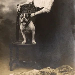 Woman and her Bulldog