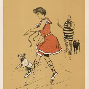 Woman & Dog on Beach