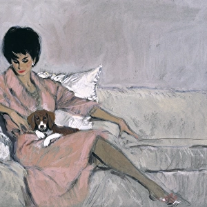 Woman and Dog by David Wright