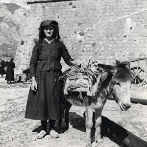 Woman and Donkey