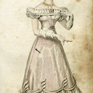 Woman in evening costume