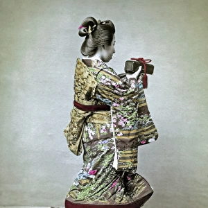 Woman with gift, Japan