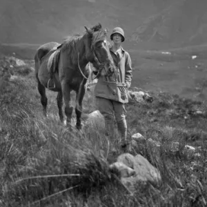 Woman and horse, Isle of Skye, Scotland