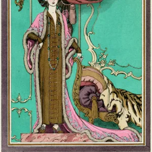 Woman in lavish clothing 1925