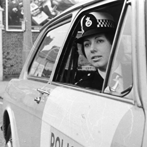 Woman police officer on duty in London