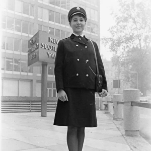 Woman police officer in new Hartnell uniform, London