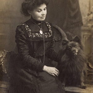 Woman with Pomeranian