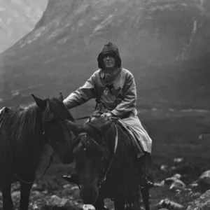 Woman out riding, Portree, Isle of Skye, Scotland