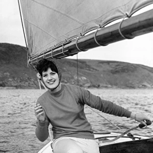 Woman on a sailing boat