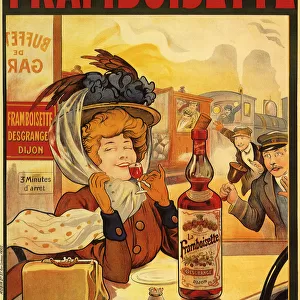 Woman Sipping Liqueur at Station Date: 1905