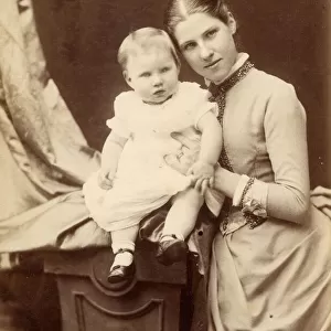 Woman and toddler in a studio photo